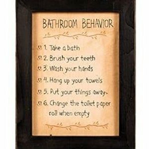 Kennedy's‎ Country Collection Behave Bathroom Rules